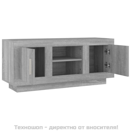 ТВ шкаф, сив сонома, 102x35x45 см, инженерно дърво
