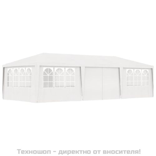 Професионална парти шатра със стени 4x9 м бяла 90 г/м²