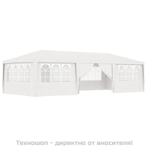Професионална парти шатра със стени 4x9 м бяла 90 г/м²