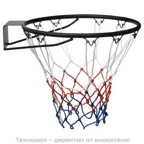 Баскетболен ринг, черен, 45 см, стомана