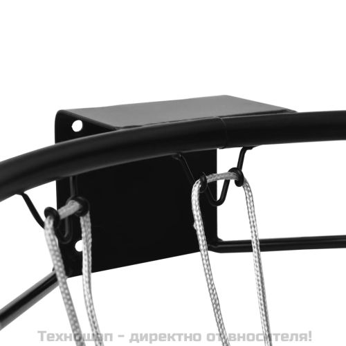 Баскетболен ринг, черен, 45 см, стомана