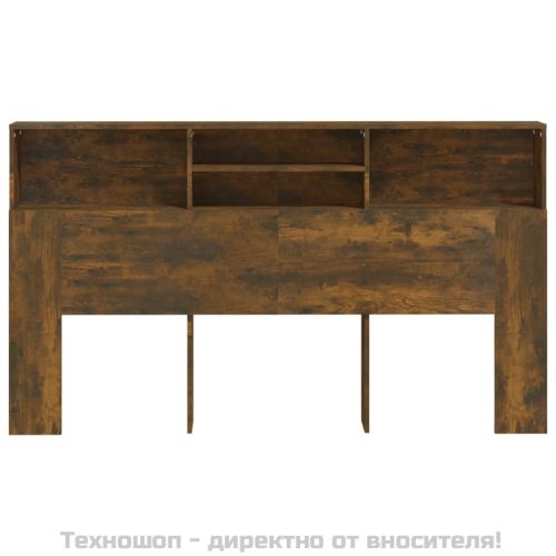 Табла за легло тип шкаф, опушен дъб, 180x19x103,5 см