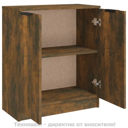 Сайдборд, опушен дъб, 60x30x70 см, инженерно дърво