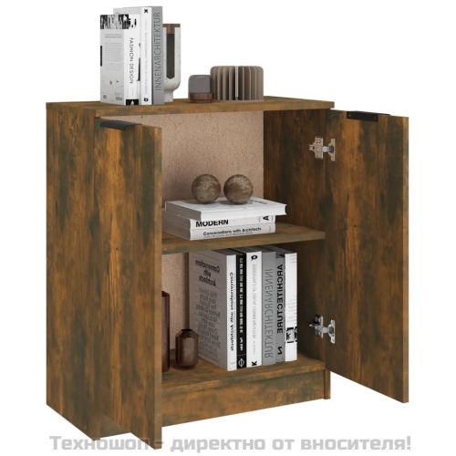 Сайдборд, опушен дъб, 60x30x70 см, инженерно дърво