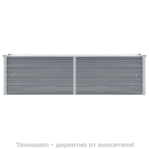 Градинска висока леха поцинкована стомана 160x40x45 см сива