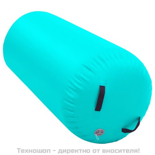 Надуваем гимнастически цилиндър с помпа 120x90 см PVC зелен