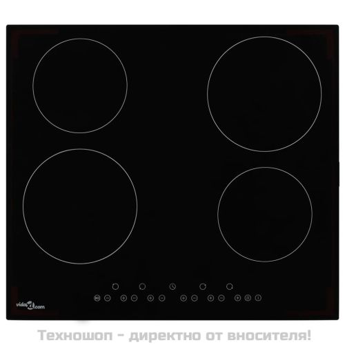 Керамичен плот с 4 котлона, сензорен контрол, 6000 W