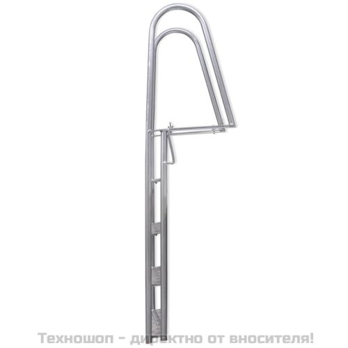 Стълба с 4 стъпала за басейн или док, алуминий, 167 см