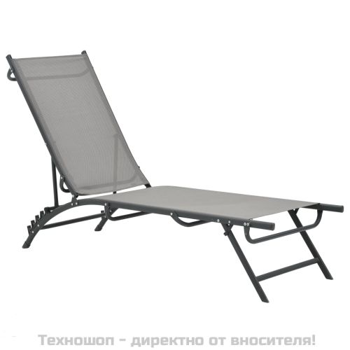 Шезлонги, 2 бр, textilene и стомана