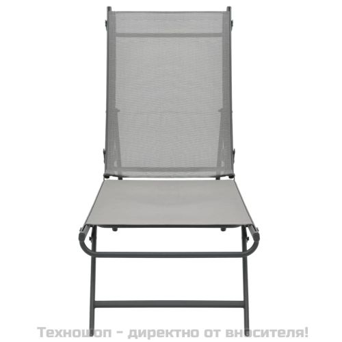 Шезлонги, 2 бр, textilene и стомана