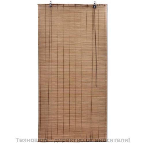 Бамбукови ролетни щори 2 бр 100x160 см кафяви
