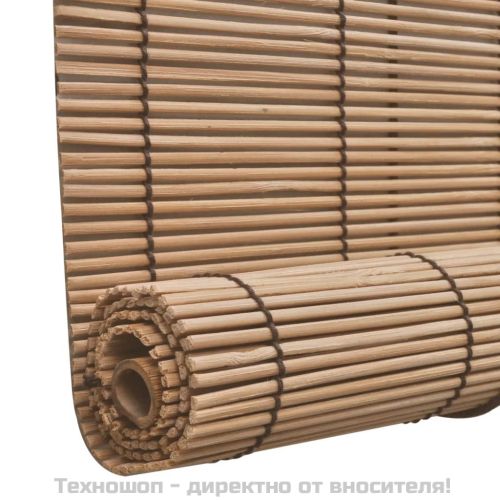 Бамбукови ролетни щори 2 бр 100x160 см кафяви