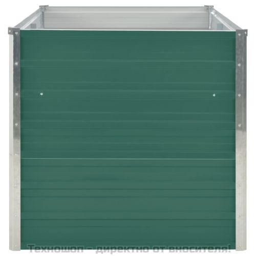 Повдигната леха, 160x80x77 см, поцинкована стомана, зелена