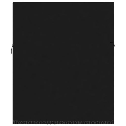 Долен шкаф за мивка, черен, 90x38,5x46 см, инженерно дърво