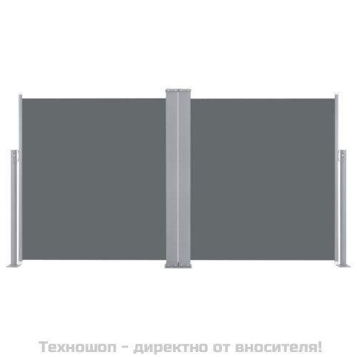 Прибираща се странична тента, антрацит, 100x600 см