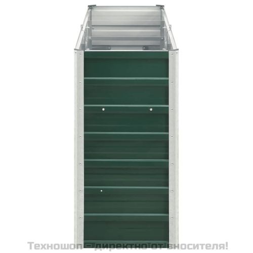 Градинска висока леха поцинкована стомана 240x40x77 см зелена