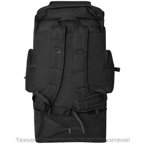 Раница, войнишки стил, XXL, 100 л, черна