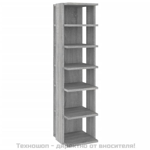 Шкаф за обувки, сив сонома 27,5x27x102 см, инженерно дърво