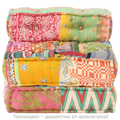 Модулен пуф, пачуърк, текстил