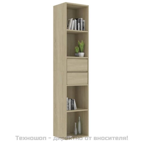 Шкаф библиотека, дъб сонома, 36x30x171 см, инженерно дърво