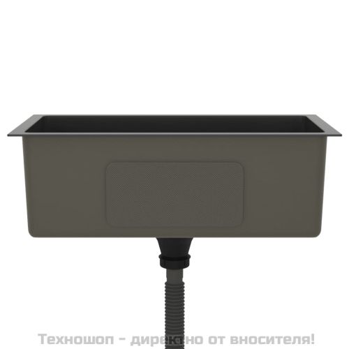 Ръчно изработена кухненска мивка, черна, неръждаема стомана