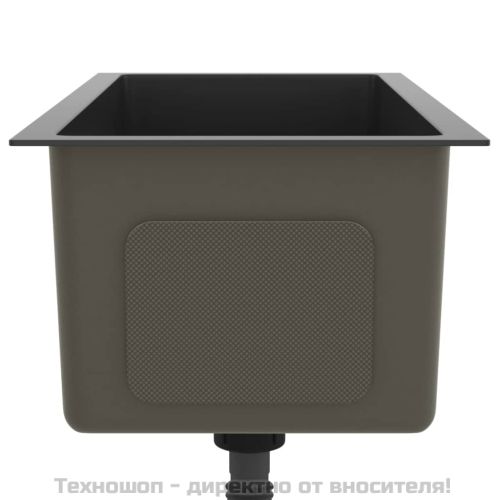 Ръчно изработена кухненска мивка, черна, неръждаема стомана