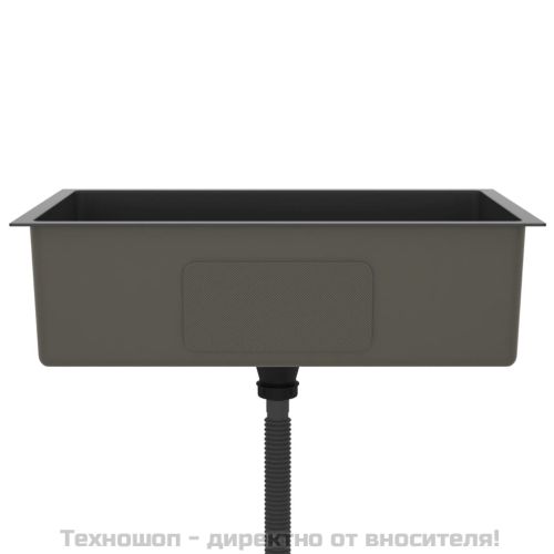 Ръчно изработена кухненска мивка, черна, неръждаема стомана
