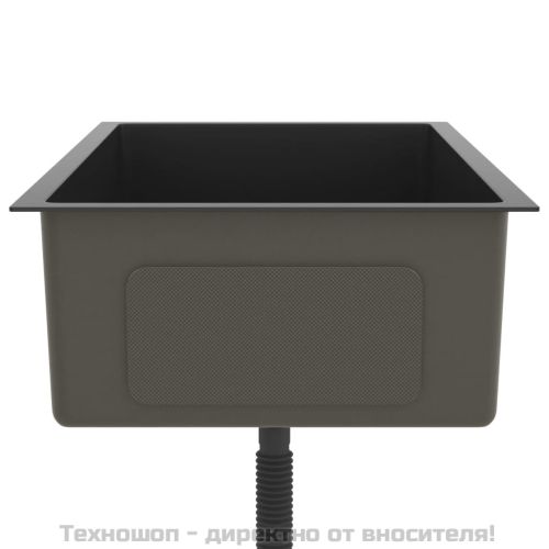 Ръчно изработена кухненска мивка, черна, неръждаема стомана