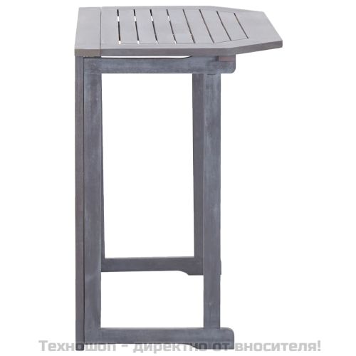 Сгъваема балконска маса, 90x50x74 см, акация масив