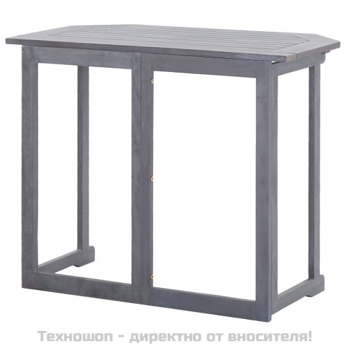 Сгъваема балконска маса, 90x50x74 см, акация масив