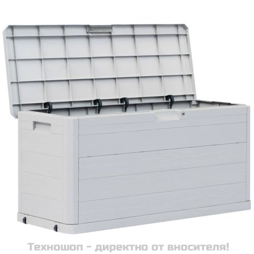 Градинска кутия за съхранение, 280 л, светлосива