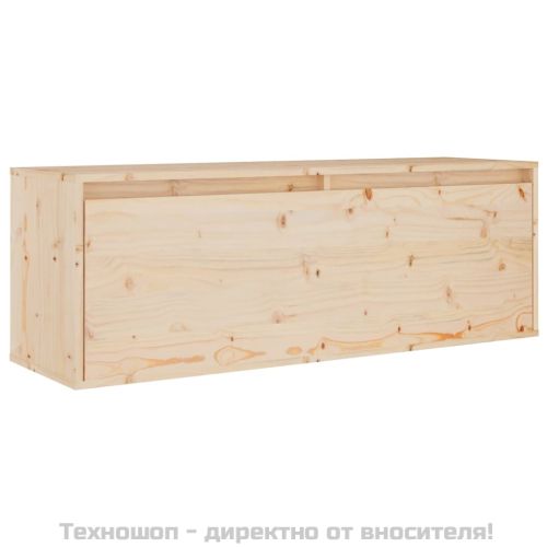 Стенен шкаф, 100x30x35 см, борово дърво масив