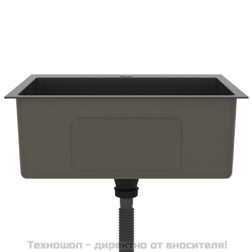 Ръчно изработена кухненска мивка, черна, неръждаема стомана