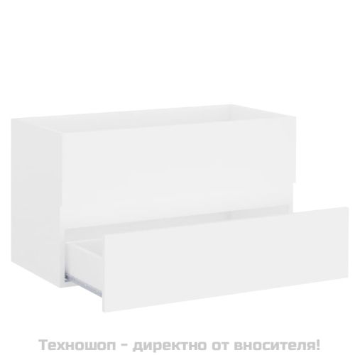 Долен шкаф за мивка, бял, 80x38,5x45 см, инженерно дърво