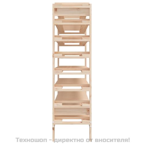 Поставка за вино 109,5x30x107,5 см масивна чамова дървесина