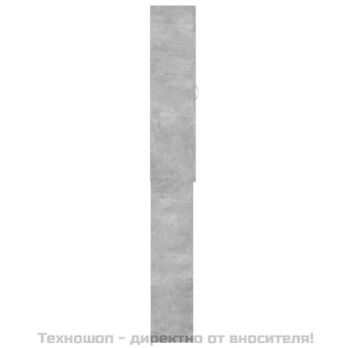 Шкаф за пералня, бетонно сив, 64x25,5x190 см