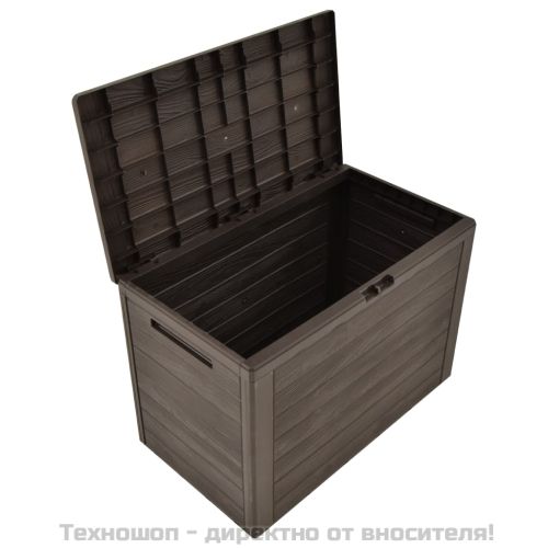 Градински сандък за съхранение, кафяв, 78x44x55 см