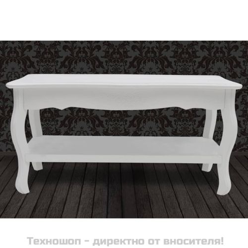 Маса за кафе на две нива, МДФ, бяла