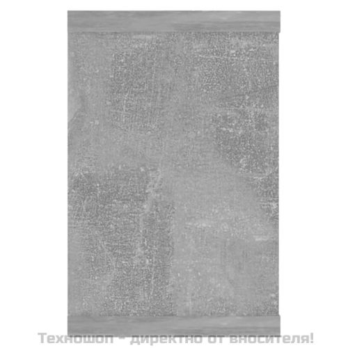 Стенни кубични рафтове, 4 бр, бетонно сиви, 60x15x23 см