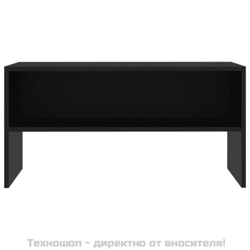 ТВ шкаф, черен, 80x40x40 см, инженерно дърво