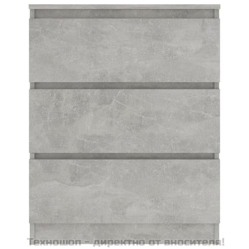 Сайдборд, бетонно сив, 60x35x76 см, инженерно дърво