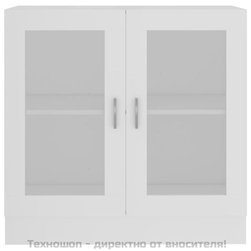 Шкаф витрина, бял, 82,5x30,5x80 см, ПДЧ