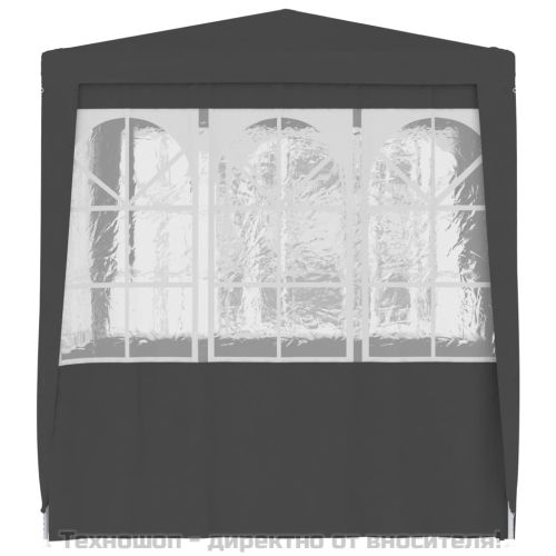 Професионална парти шатра със стени 2x2 м антрацит 90 г/м²