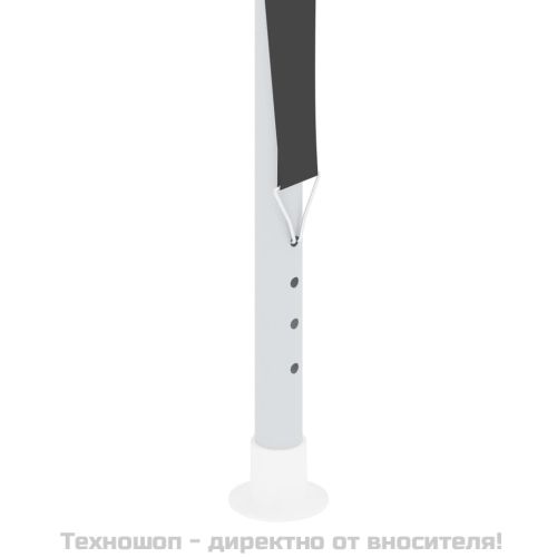 Професионална парти шатра със стени 2x2 м антрацит 90 г/м²