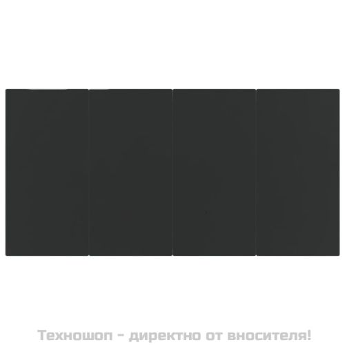 Градински трапезен комплект 7 части с възглавници сив полиратан