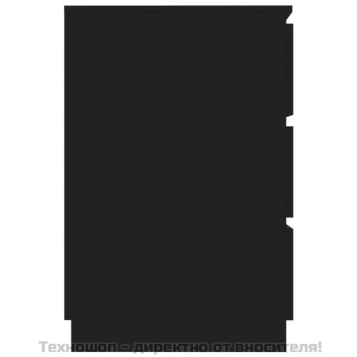 Писалище, черно, 140x50x77 см, инженерно дърво