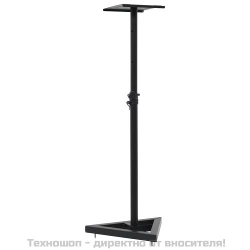 Студийни стойки за мониторни тонколони, 2 бр, черни, стомана
