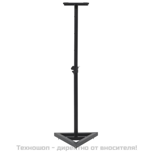 Студийни стойки за мониторни тонколони, 2 бр, черни, стомана