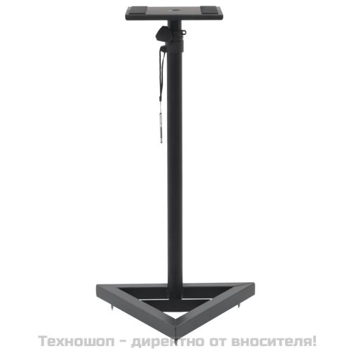 Студийни стойки за мониторни тонколони, 2 бр, черни, стомана