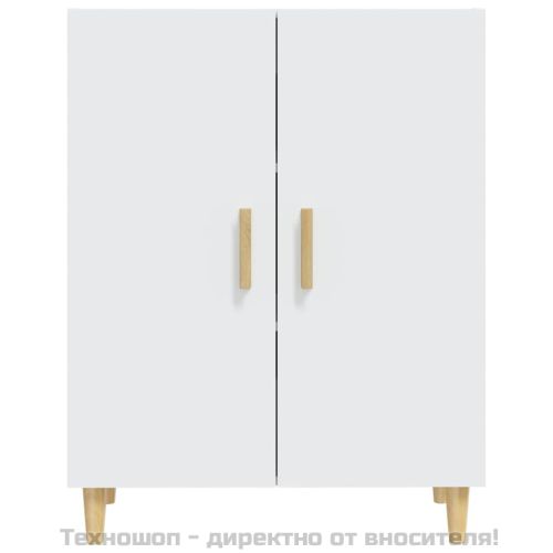 Сайдборд, бял, 70x34x90 см, инженерно дърво